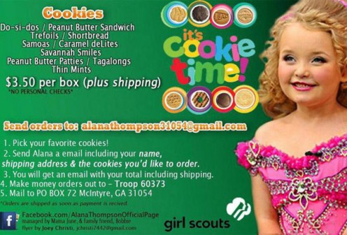 Honey Boo Boo's girl scout cookie ad