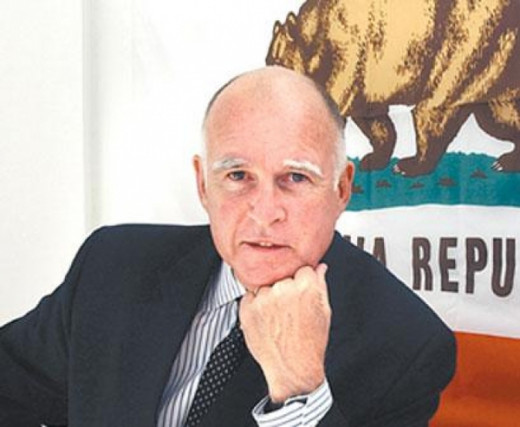Governor Jerry Brown is always about maintaining high standards of apathy, from the tip of his toe to the top of his shiny head.