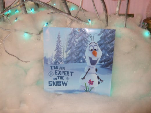 Olaf's picture fit the spot perfectly! I mean, who doesn't love Olaf!?