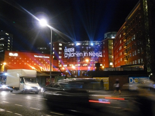 The BBC Television Centre in support of BBC Children in Need.