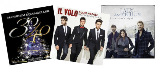 Holiday Music on CD with free digital download with CD purchase. Above30/40 by Manheim Steamroller, On This Winter's Night by Lady Antebellum, Buon Natale: The Christmas Album by Il Volo. See these + other albums under $10 via Amazon link below