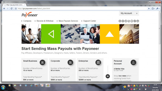 What shows when signing up on Hubpages