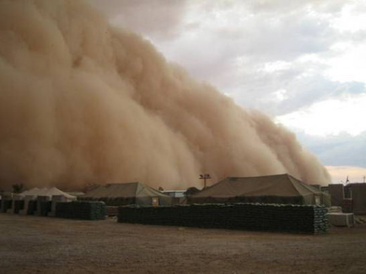 Dust storm, Iraq