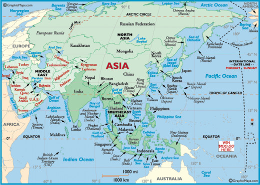 Map of Asia
