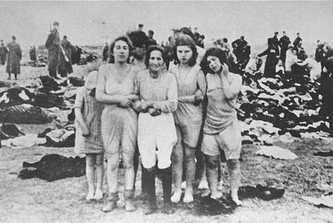  From left to right: (1) Sorella Epstein; (2) believed to be Rosa Epstein, mother of Sorella; (3) unknown; (4) Mia Epstein; (5) unknown. Alternatively, (2) may be Paula Goldman, and Mia Epstein may be (5) instead of (4). Latvian women executed