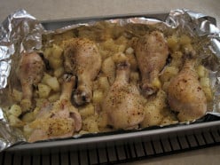 Recipe: Chicken Legs With Its Sauce & Potato Cubes - Rice