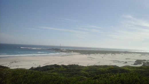 Slangkop (snake head) lighthouse between Scarborough and Kommetjie, Cape Peninsula, South Africa