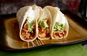 Here we have delicious homemade Crock Pot Chicken Tacos in the above photo. They are so very delicious. 