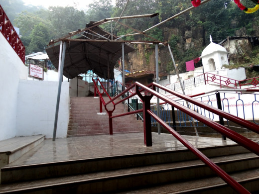 Entrance of the cave area at at Gupt Godavari