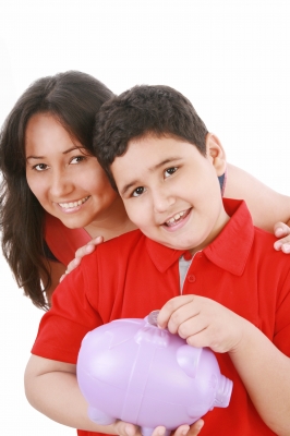 An Obese Child with His Mother