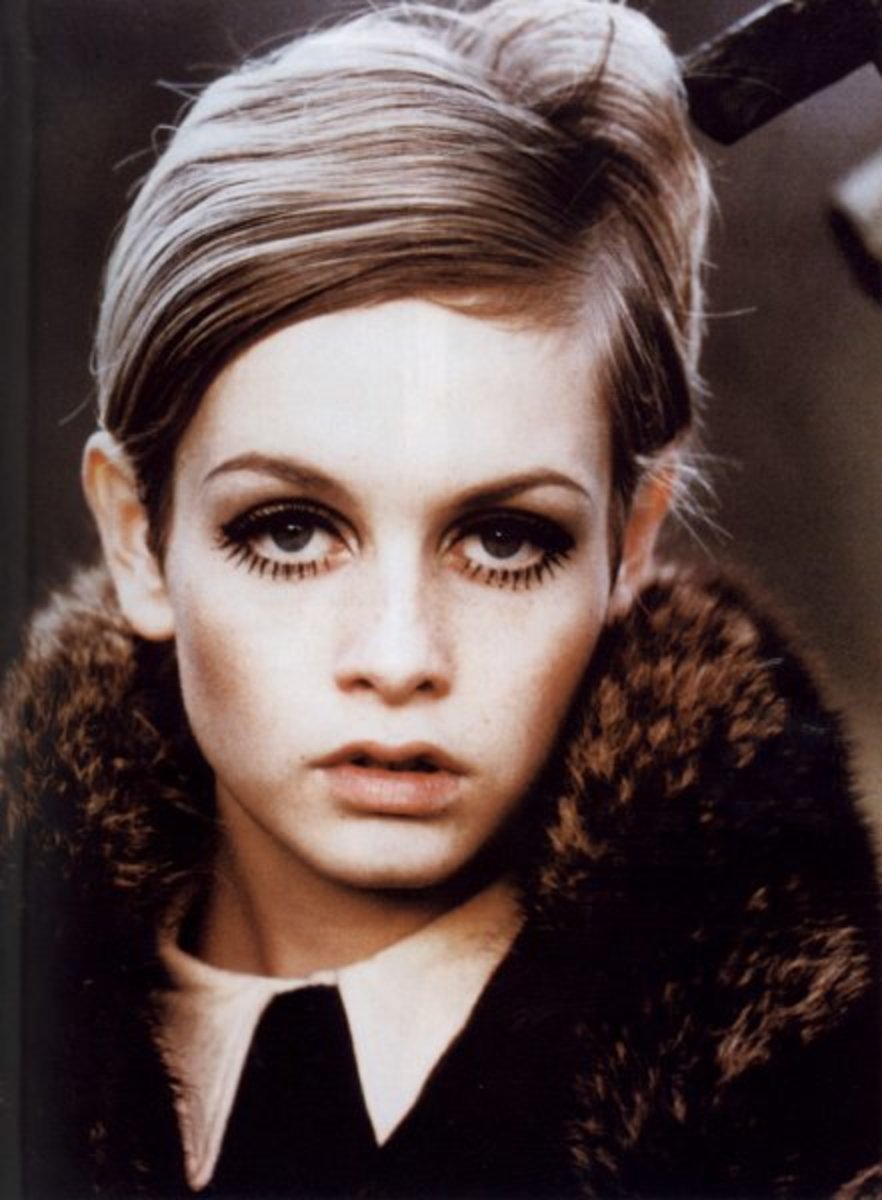 Twiggy's eyes were larger than life.