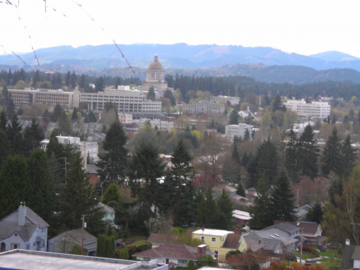 Looking down on the city