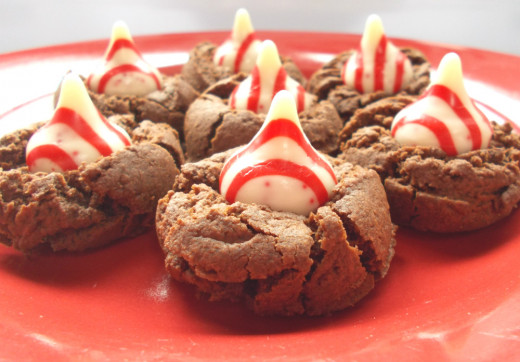 Candy Cane Blossom Cookies
