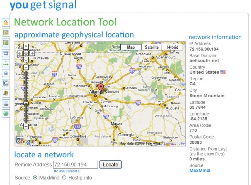 Your hosting server mapped.