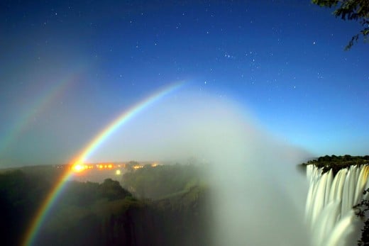 Lunar Rainbow at Victoria Falls