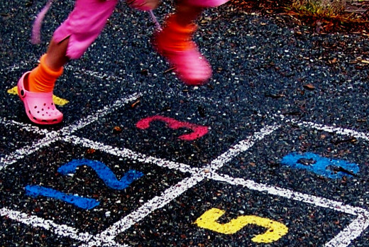 Happy Girl Hopscotch