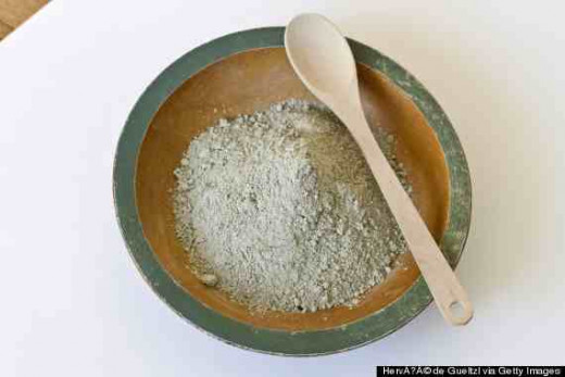 Bowl of powder clay
