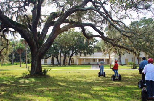 Exploring Fort George Island on Segways