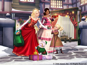 A screenshot image from the movie: Barbie In A Christmas Carol