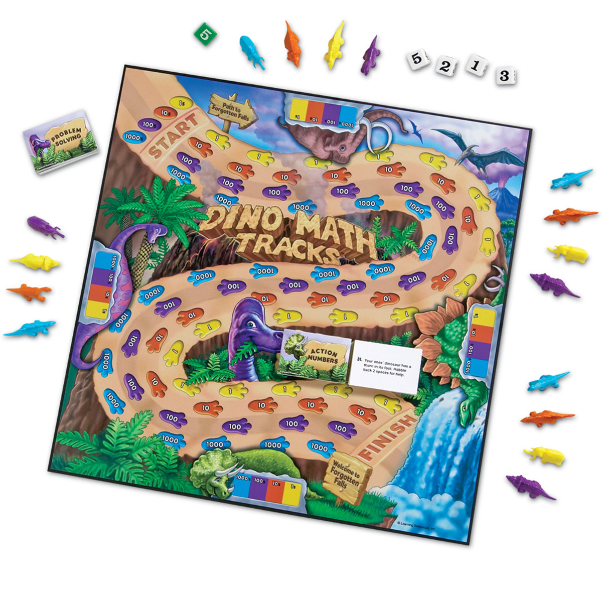 Image credit for Dino Math Tracks, which teaches place value: http://www.clevershoppers.com/index.php?main_page=product_info&products_id=13460