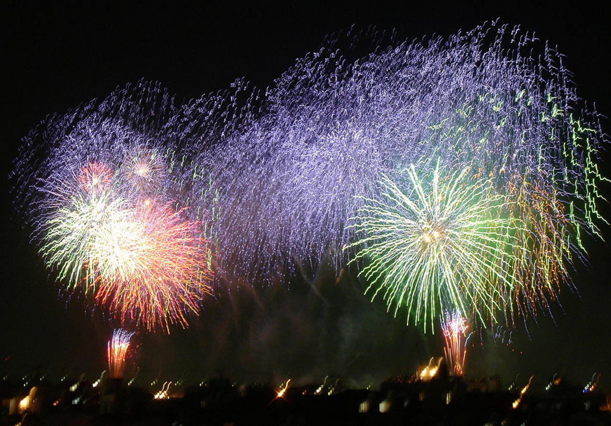 Fireworks from Tokyo