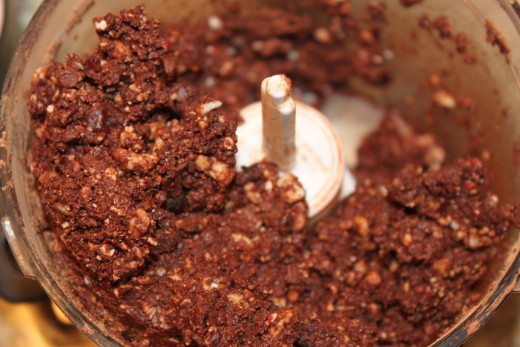 The healthy, no bake chocolate dough used to make the delicious treats. 