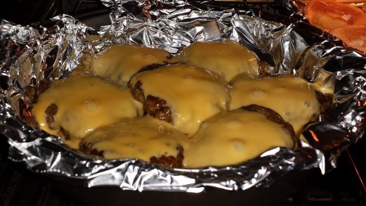 Cheese is optional. Aluminum foil helps keep things clean.