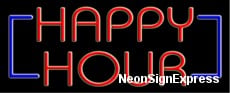 Happy Hour Neon Sign