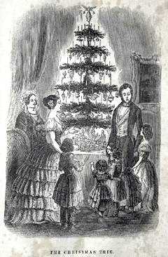 The Queen's Christmas tree at Windsor Castle published in The Illustrated London News, 1848.