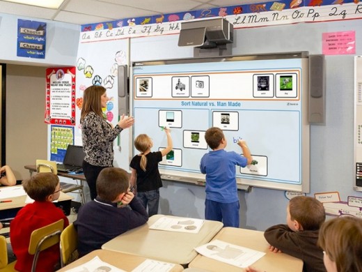 Technology in the classroom can be independent or whole class interactive