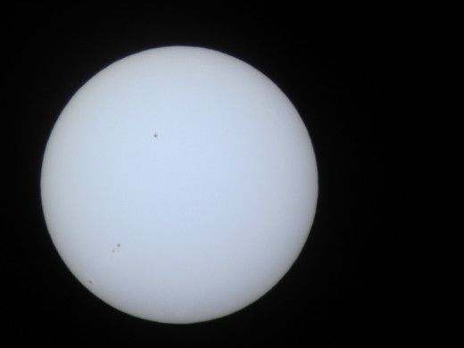 Sunspots 2:53PM, May 22, two days after eclipse