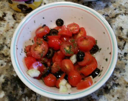 Tomato and Black Olive Salad