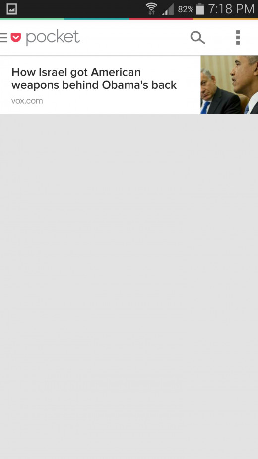 Preview of Pocket interface.