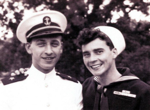 My dad and uncle before they went to serve in WWII.