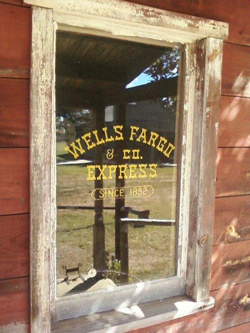 Window of the Wells Fargo office