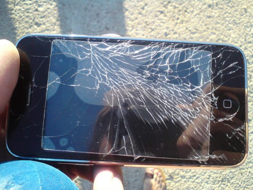 Iphone with Cracked Screen