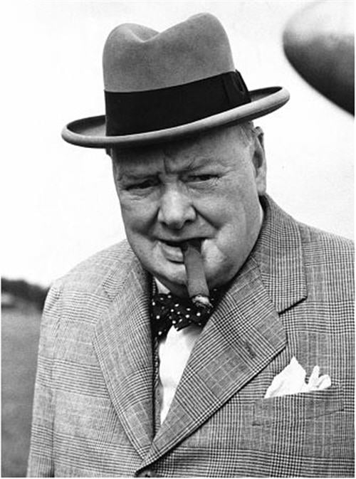 There is always equal time for conservatives on these pages.  Here is Winston Churchill puffing away on one of the famous Cuban Romeo y Julieta cigars he favored.