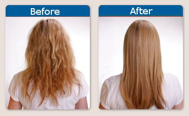 Before and After of Keratin Treatment