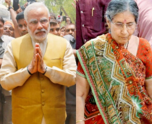 Narendra Modi with His Wife