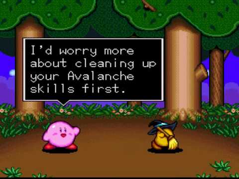 Trash talking Kirby.  These things don't even attack you.  They're just trying to clean.