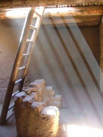 Illumination beams into the womb of Mother Earth where Pueblo Indians communed with their spirits and conducted rituals.