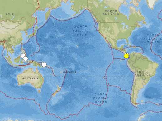 Earthquakes of 6.3-6.6 from 2Dec14 to 7Jan15.
