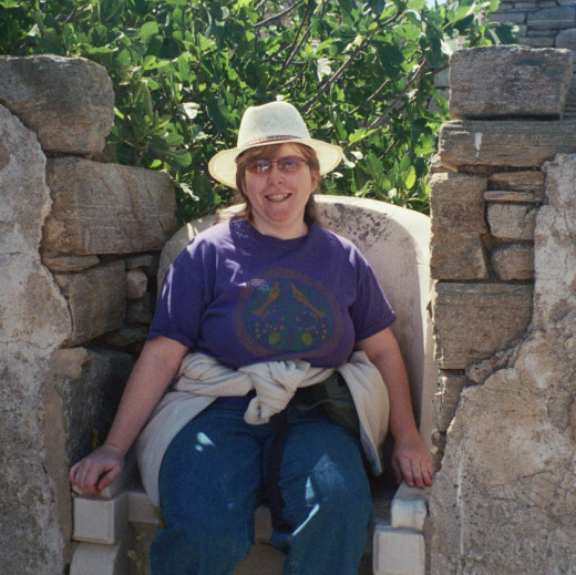Yours truly on island of Delos, birthplace of Apollo and Artemis.