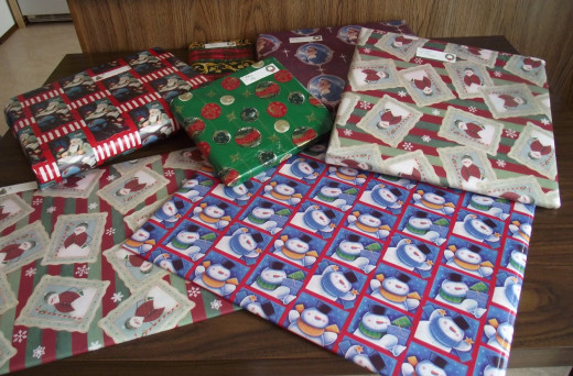 Christmas presents all wrapped and ready to be gifted.