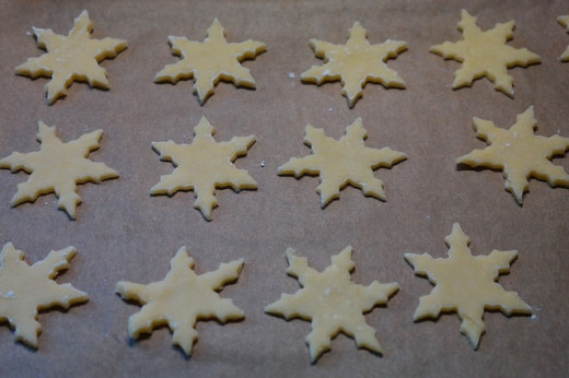 Christmas snowflake shape cookies.