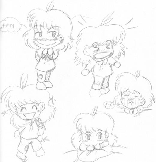 Chibi Ideas, done for a character design I needed and haha still need a little while ago! :)