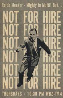 "Not For Hire" ad