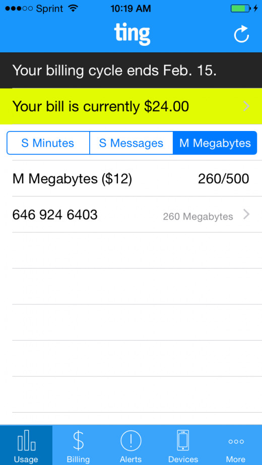 Easily view your usage. Easily view your usage.