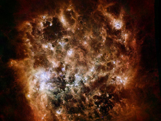 L-points have been recently harnessed by scientists as terrific places to put satellite telescopes, like the Herschel Space Observatory. (Which gives us ridiculously cool pictures like this one of the Large Magellanic Cloud.)