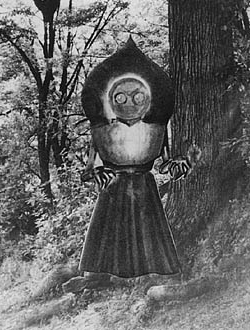 Artist's depiction of the alien from the Hopkinsville cases.
